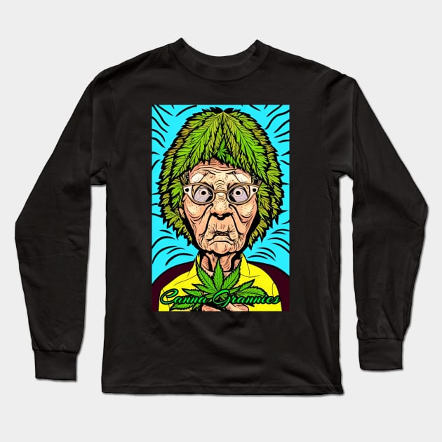 Canna Grannies 64 Long Sleeve T-Shirt by Benito Del Ray